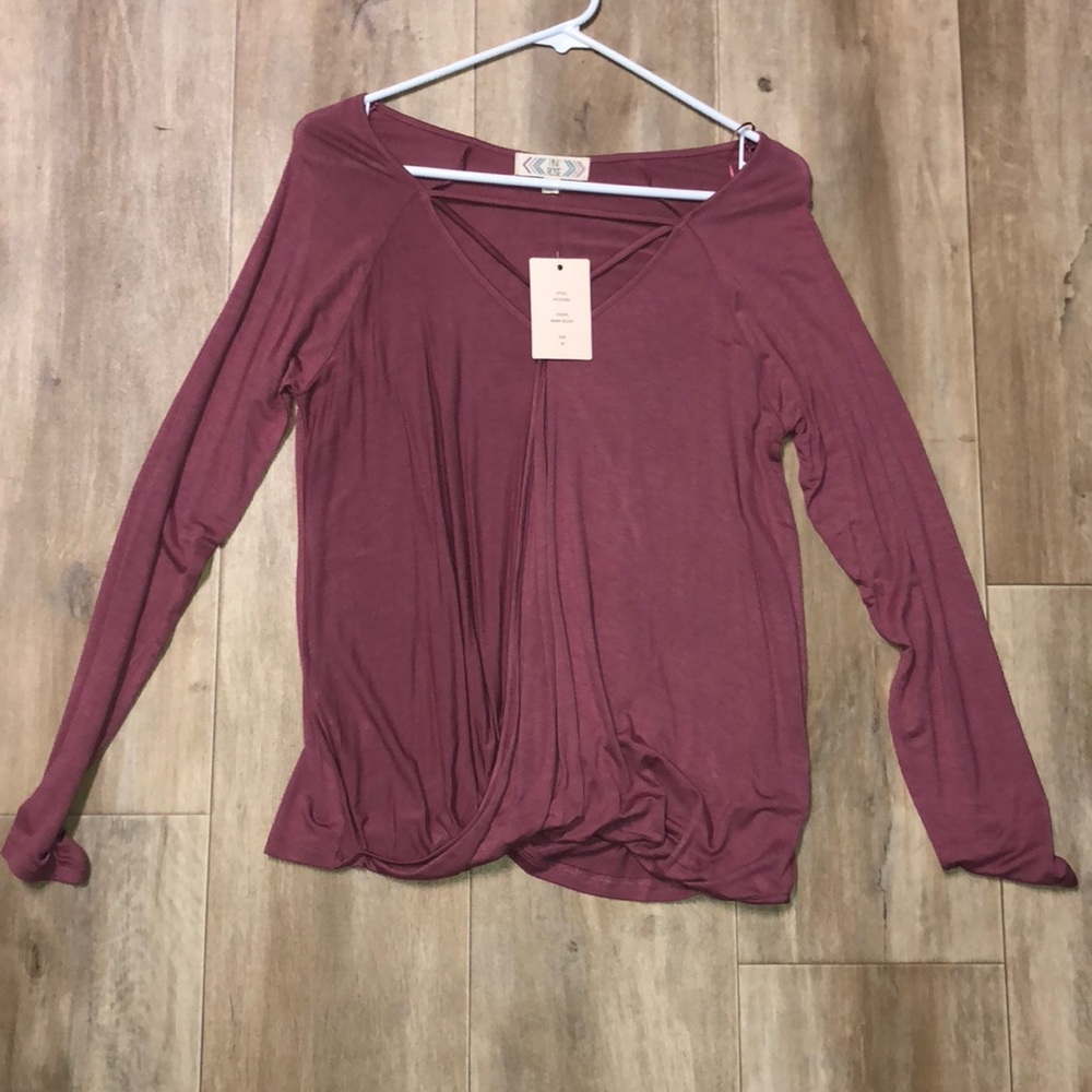 dark rose pink long sleeve